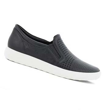 Dámské Tenisky Ecco Soft 7 Slip-on Černé | CZ 244EBC